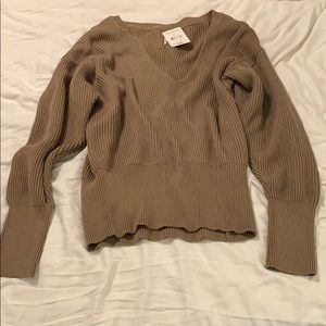Free People taupe colored sweater